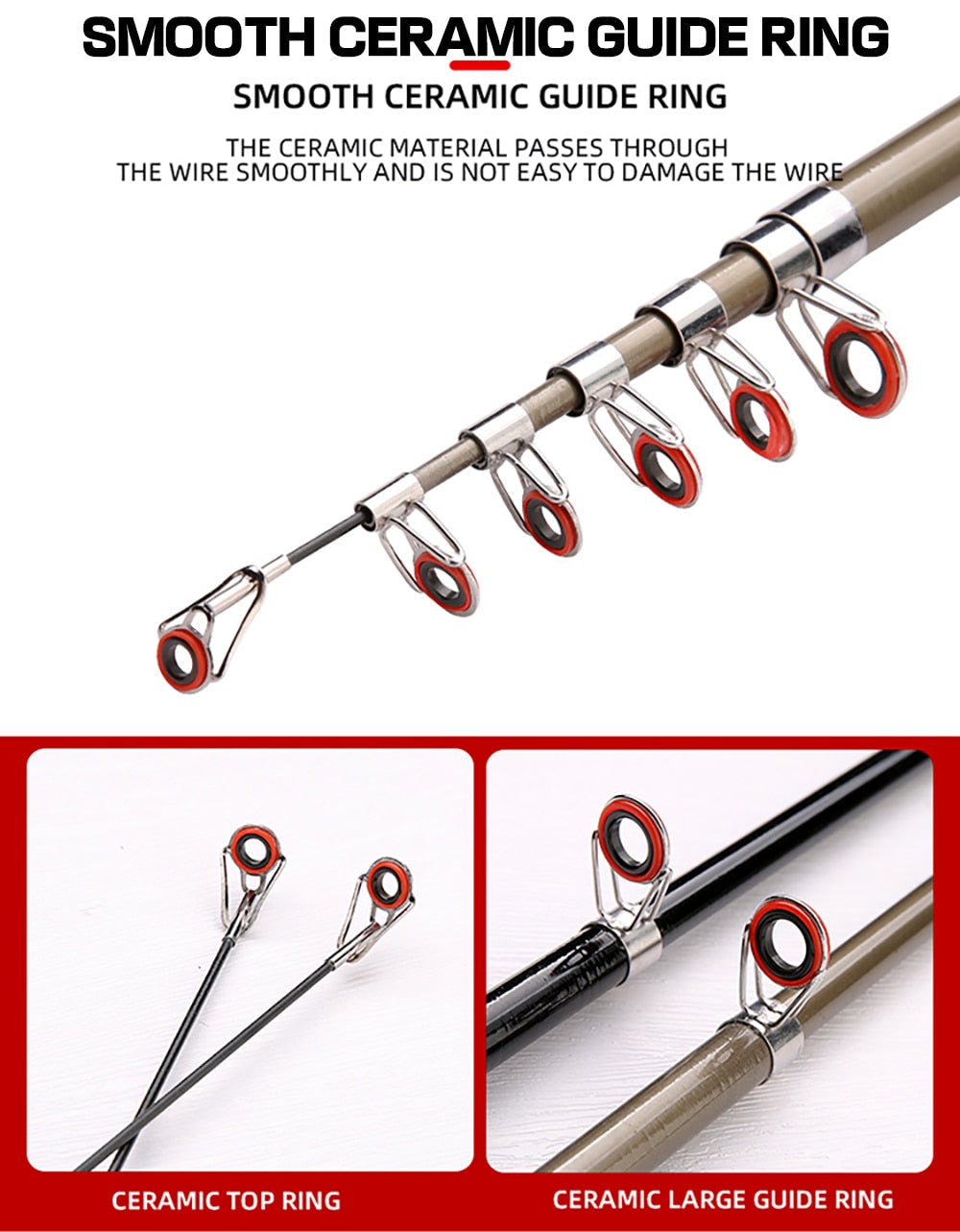 Canne à pêche Lure 1.3m 1.6m 1.8m en carbone pour spinning, casting et baitcasting