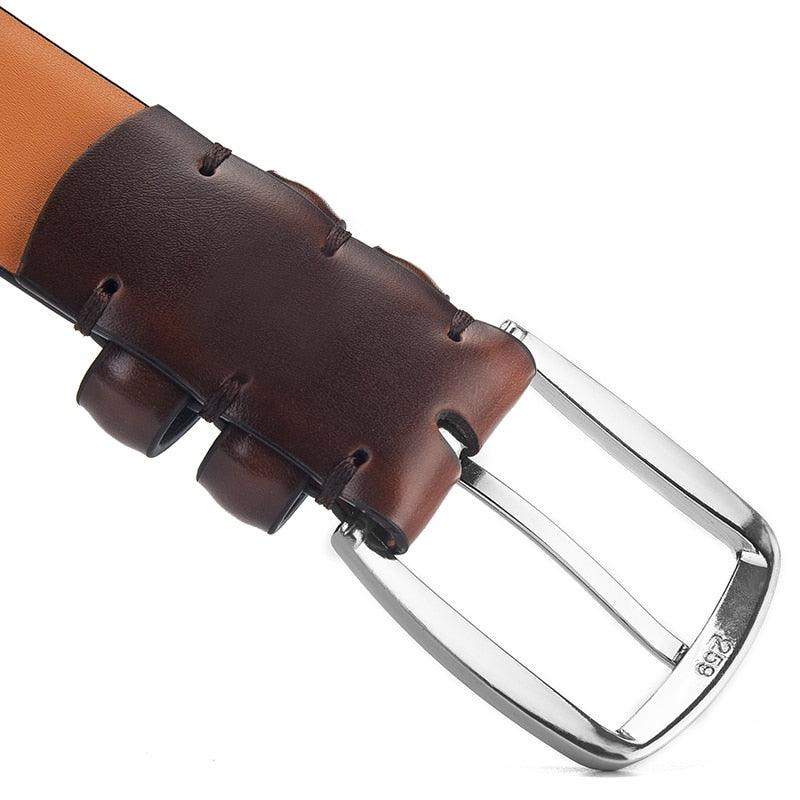 Ceinture Homme en Cuir Véritable de Luxe pour Jeans