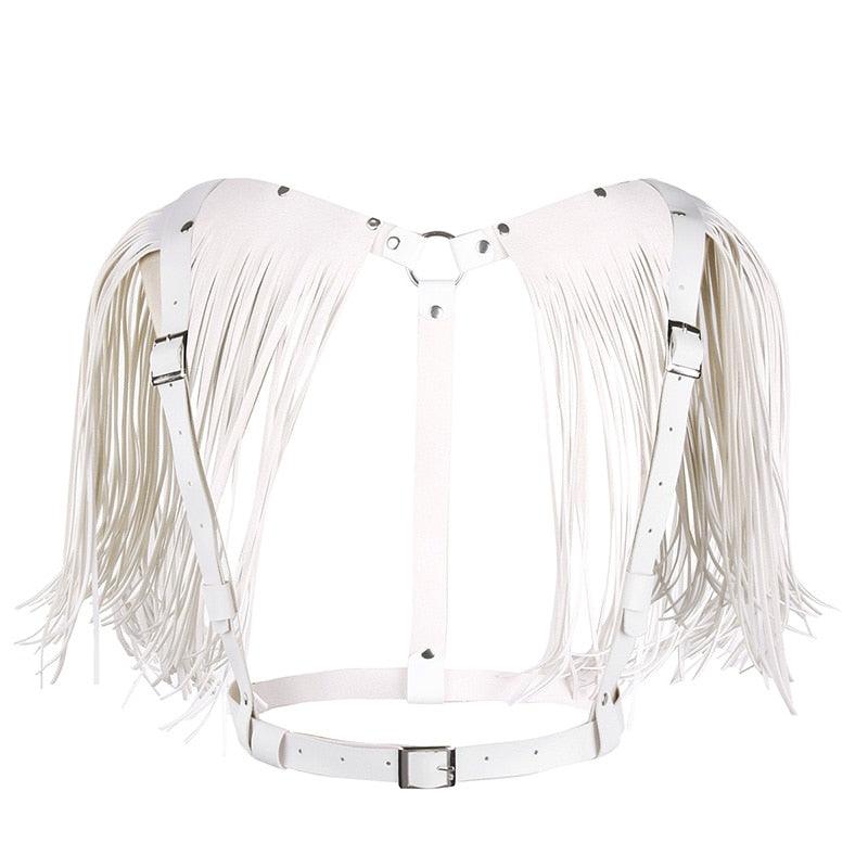 "Ceinture de jupe à franges en cuir synthétique pour femmes - costume de soirée cosplay" Type A