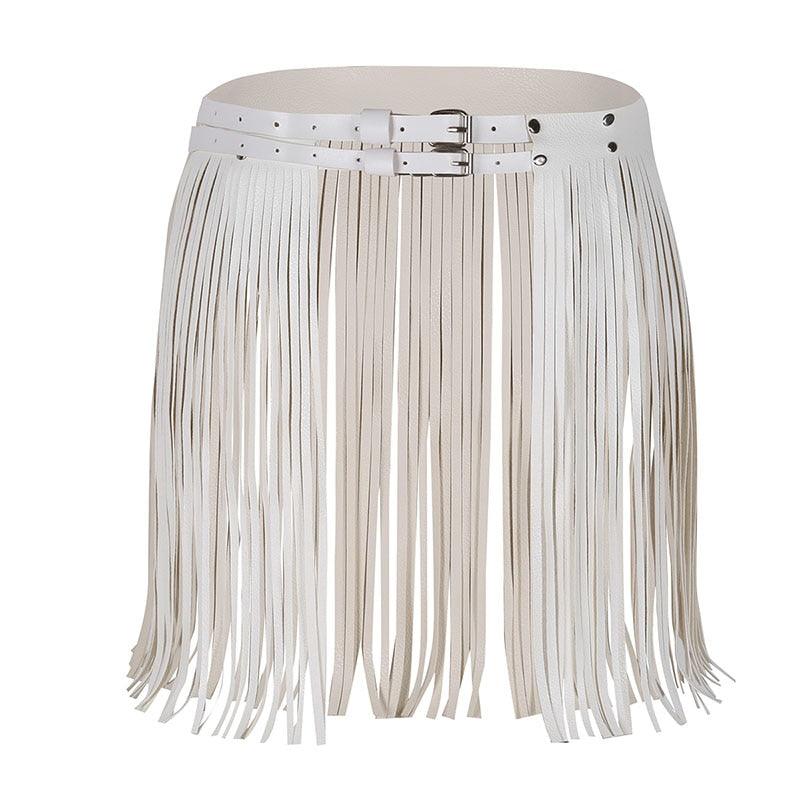 "Ceinture de jupe à franges en cuir synthétique pour femmes - costume de soirée cosplay" Type C