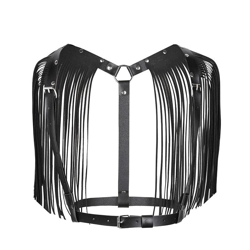 "Ceinture de jupe à franges en cuir synthétique pour femmes - costume de soirée cosplay" Type B