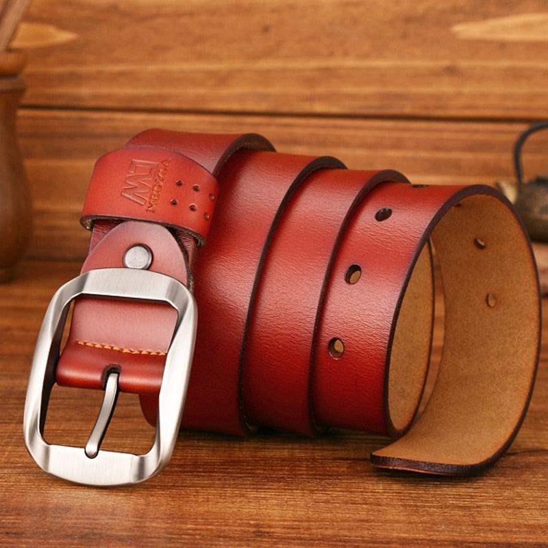 "Ceinture en cuir pour homme : qualité supérieure et style classique" Red brown 03