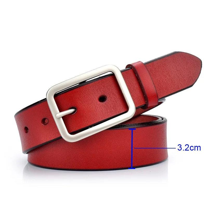 "Ceinture en cuir pour homme : qualité supérieure et style classique" P10 red 3.2cm