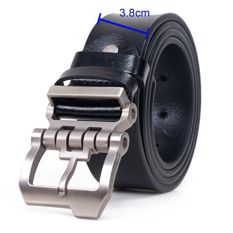 "Ceinture en cuir pour homme : qualité supérieure et style classique" P09 black 3.8cm