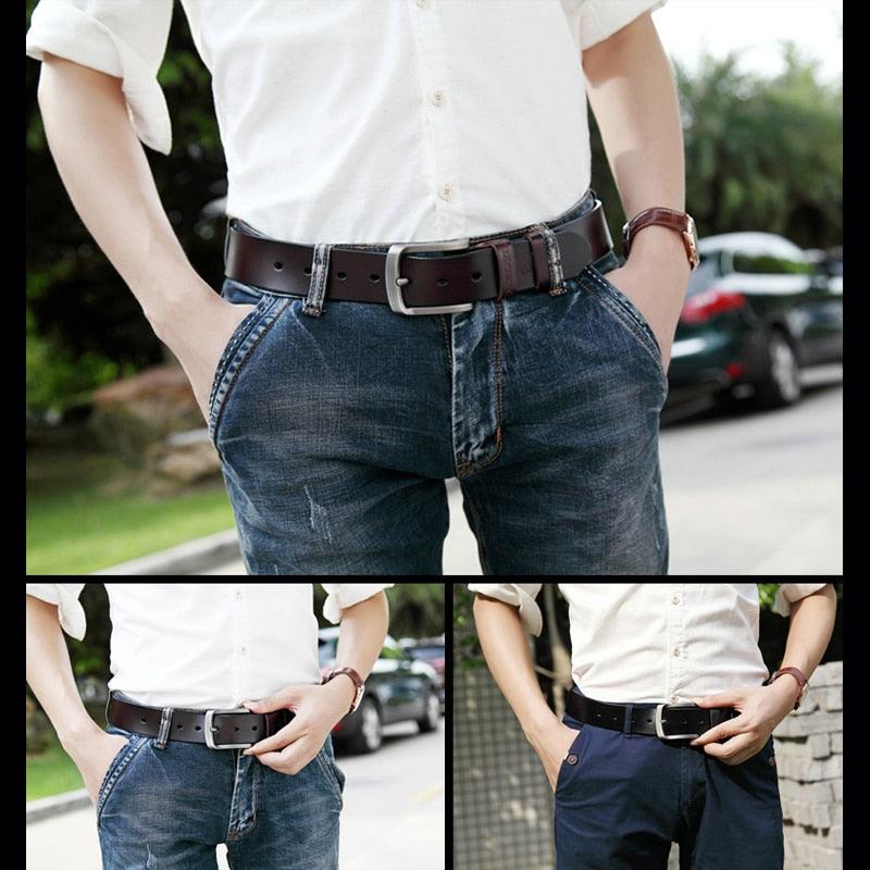 "Ceinture en cuir pour homme : qualité supérieure et style classique"