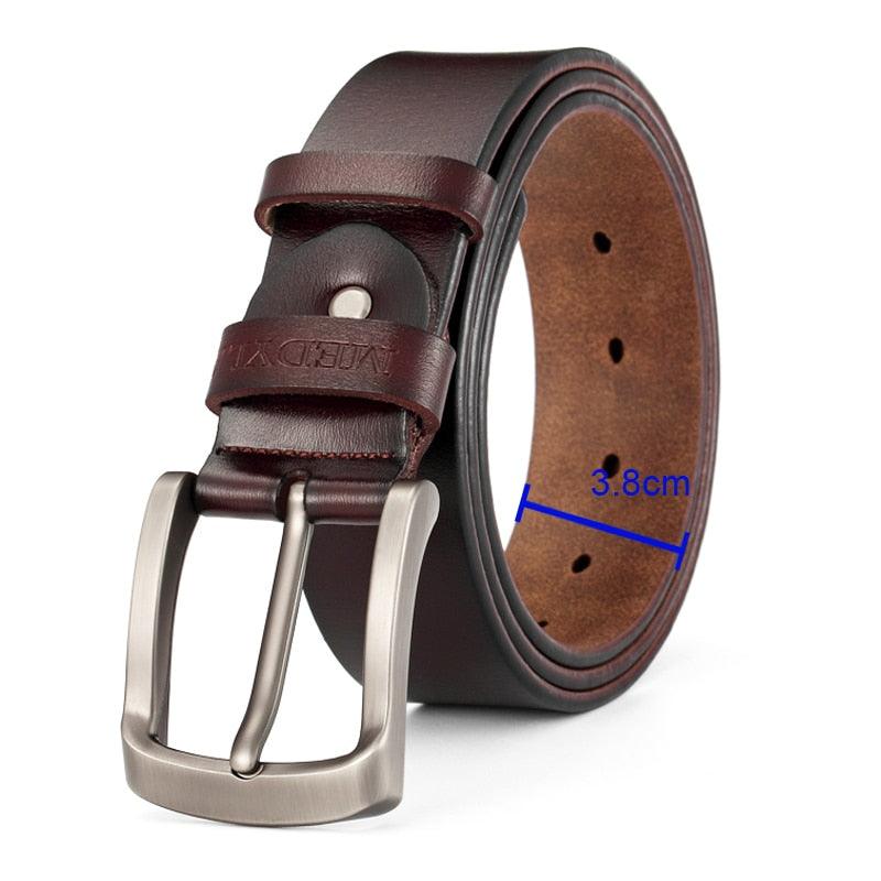 "Ceinture en cuir pour homme : qualité supérieure et style classique" SM08 coffee 3.8cm