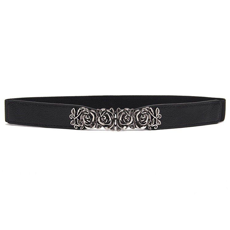 Ceintures larges pour femme - Accessoires de robe de soirée élastiques noirs style 1 black color