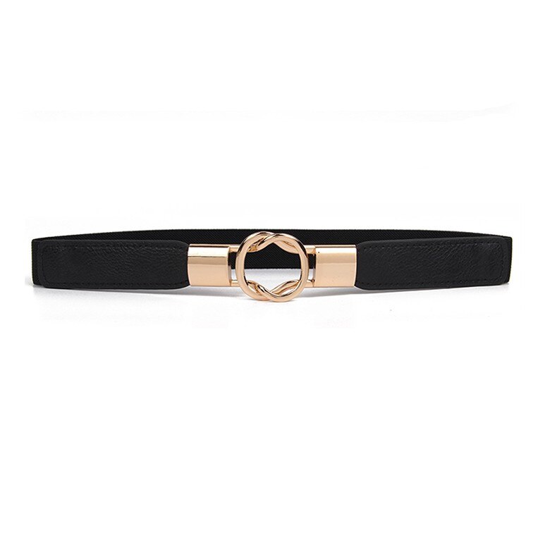 Ceintures larges pour femme - Accessoires de robe de soirée élastiques noirs style 2 black color