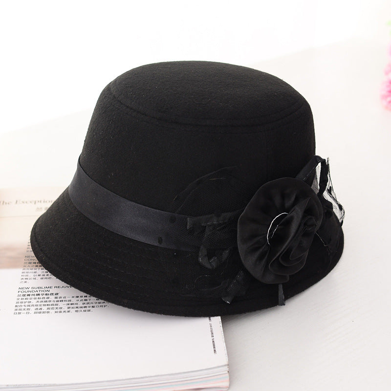 Chapeau en laine à large bord pour femme | AOMshop Black Size