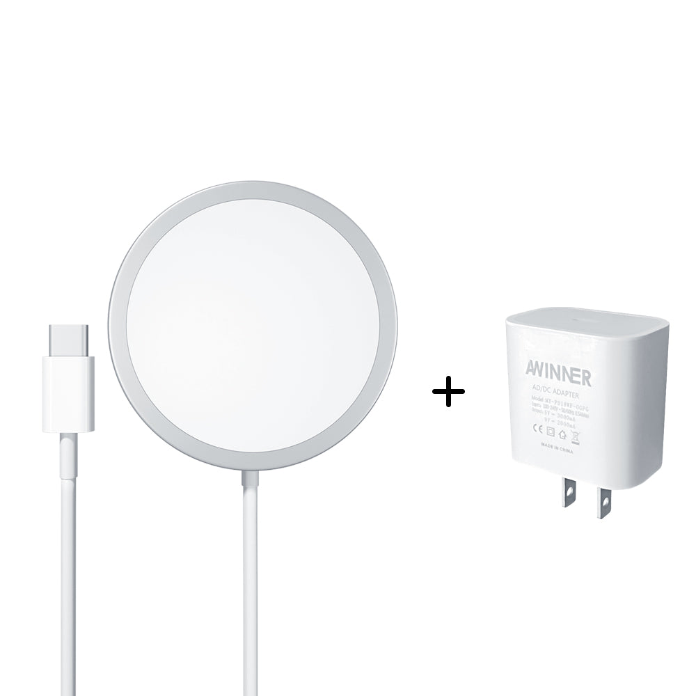 "Chargeur MagSafe Sans Fil Compatible avec Apple - AOMshop"