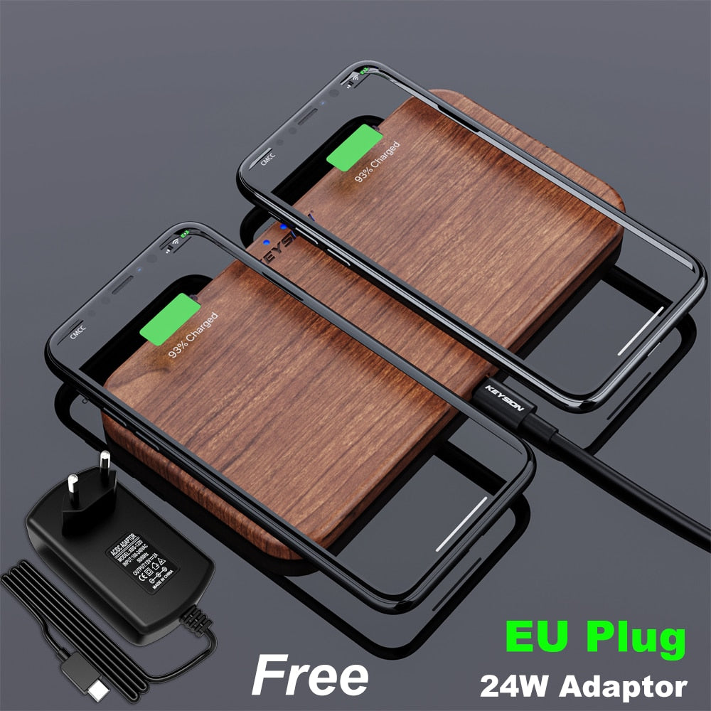 Chargeur sans fil KeySION 5 Coils pour iPhone, Samsung, AirPods, Xiaomi EU Plug