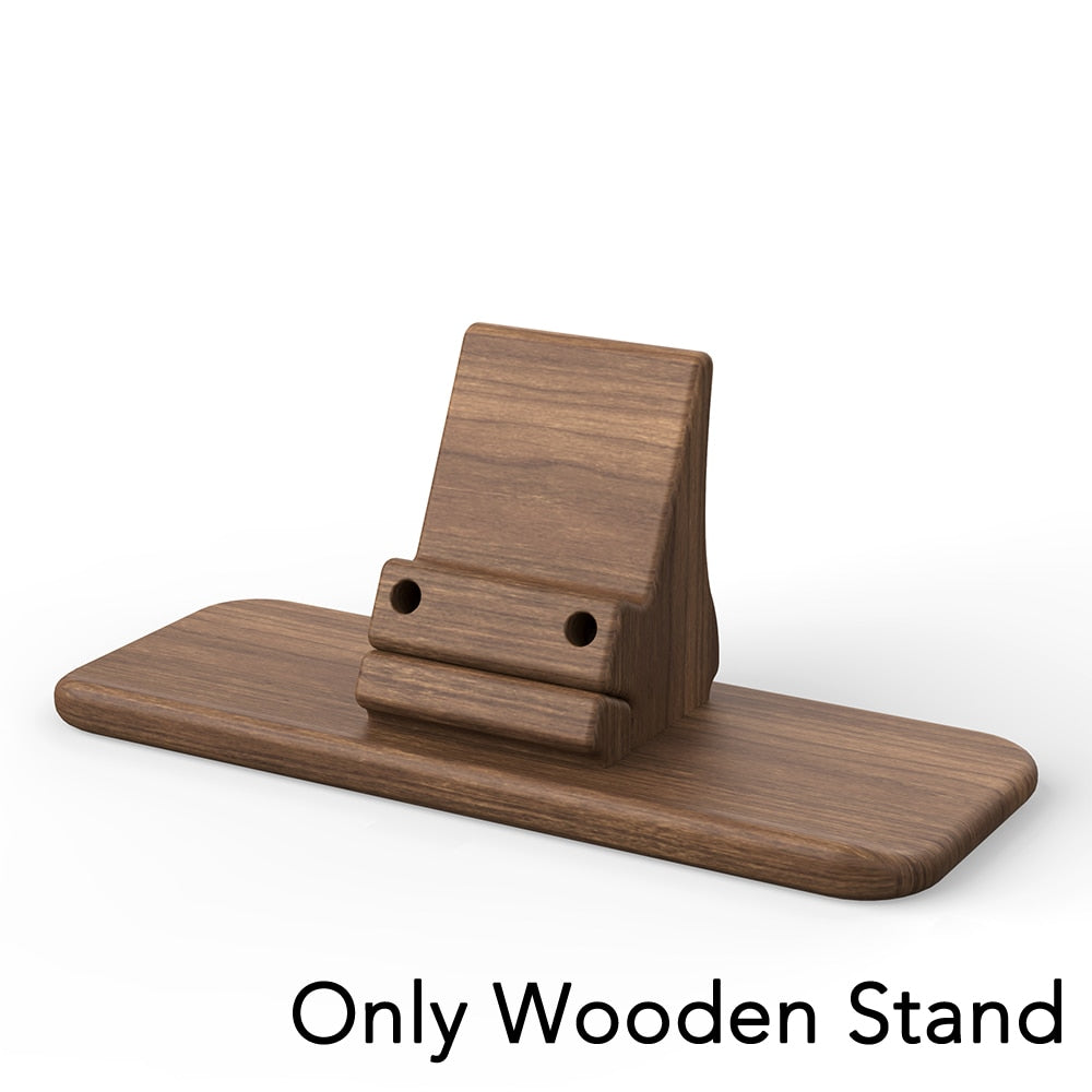 Chargeur sans fil KeySION 5 Coils pour iPhone, Samsung, AirPods, Xiaomi Only Wooden Stand