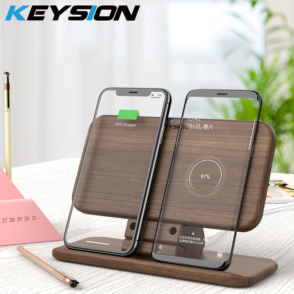 Chargeur sans fil KeySION 5 Coils pour iPhone, Samsung, AirPods, Xiaomi
