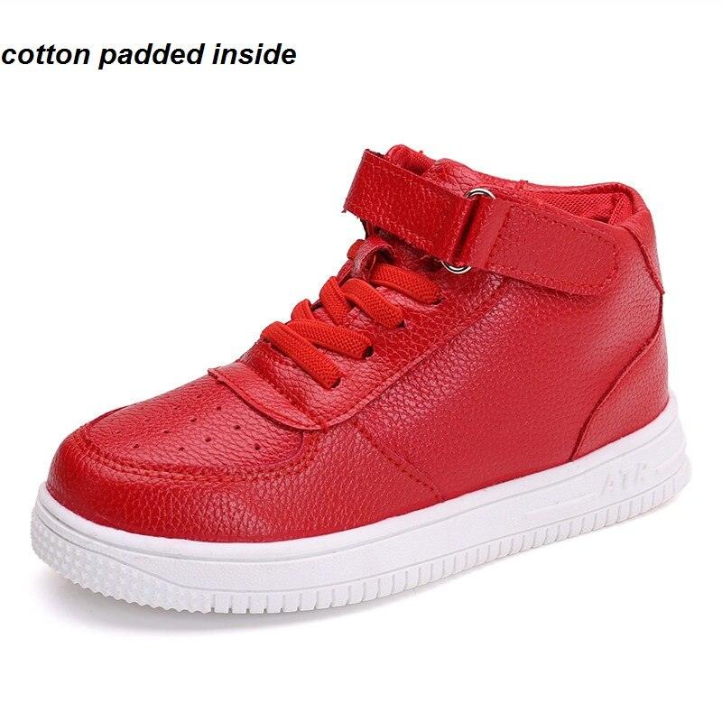 Chaussures Enfant Cuir Casual Sneakers red cotton padded China