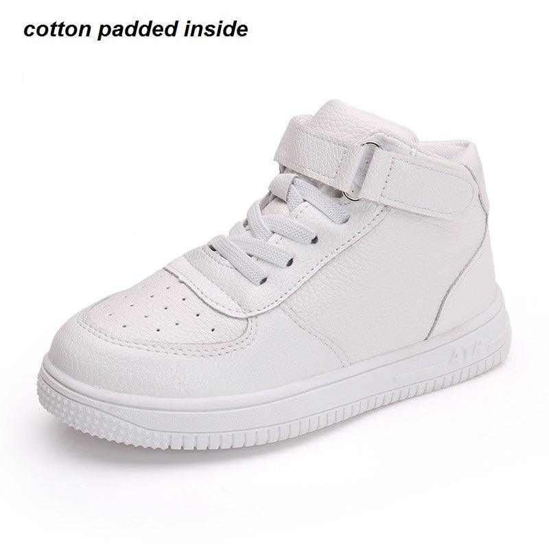 Chaussures Enfant Cuir Casual Sneakers white cotton padded China