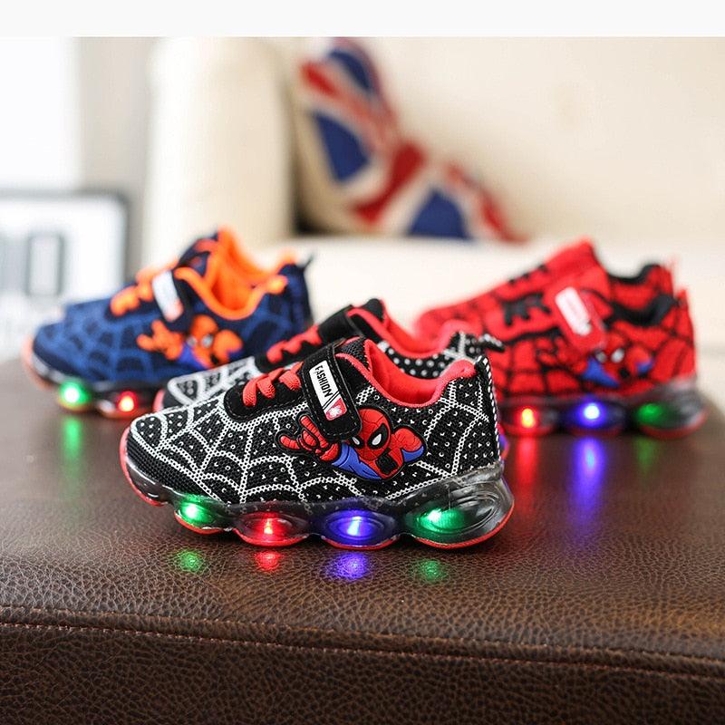Chaussures Enfant Spider Man Lumineuses LED Sportives