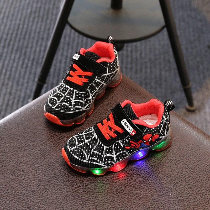 Chaussures Enfant Spider Man Lumineuses LED Sportives