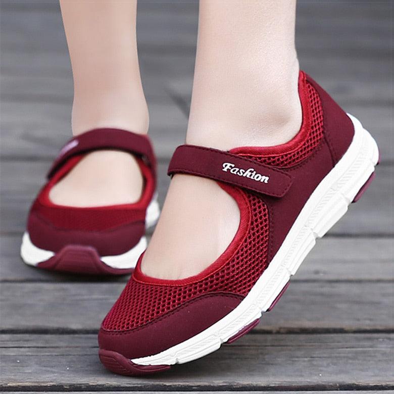 Chaussures Vulcanisées Femme Légères et Respirantes Jujube Red