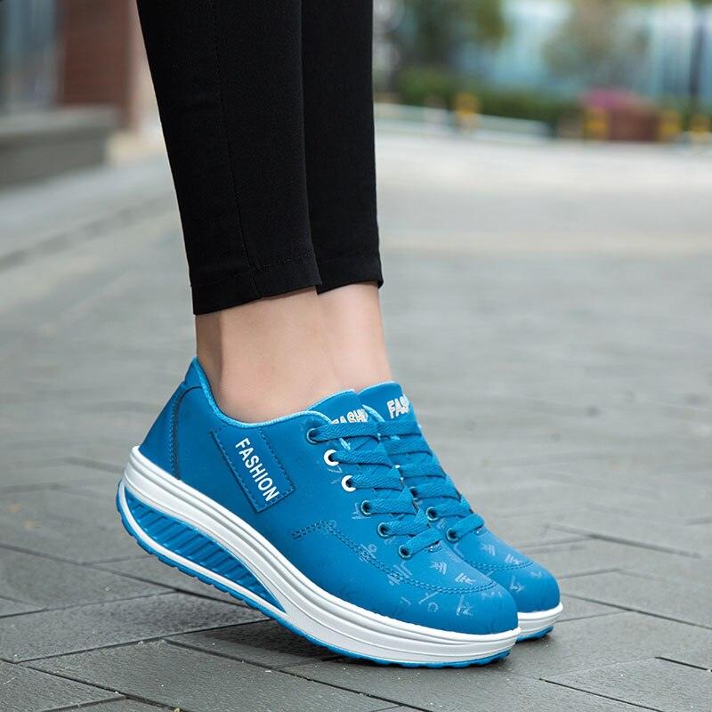 Chaussures à plateforme pour femmes Blue