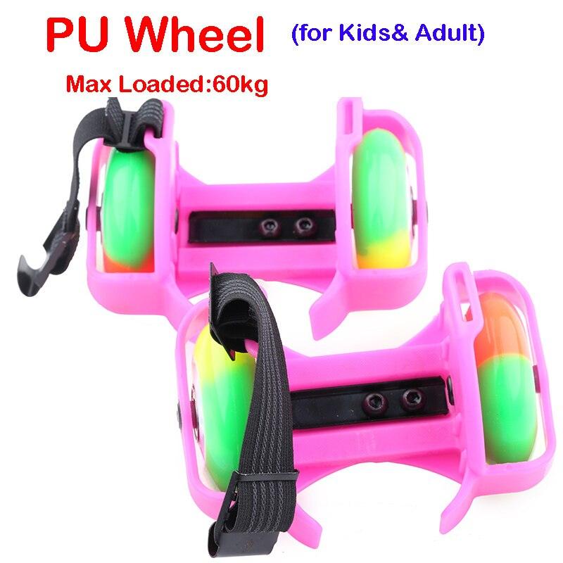 Chaussures à roulettes clignotantes | Rollers pour enfants et adultes 50kg PVC Pink