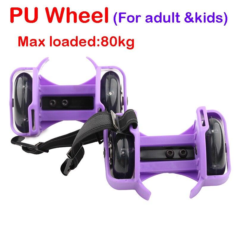 Chaussures à roulettes clignotantes | Rollers pour enfants et adultes 80kg PU purple