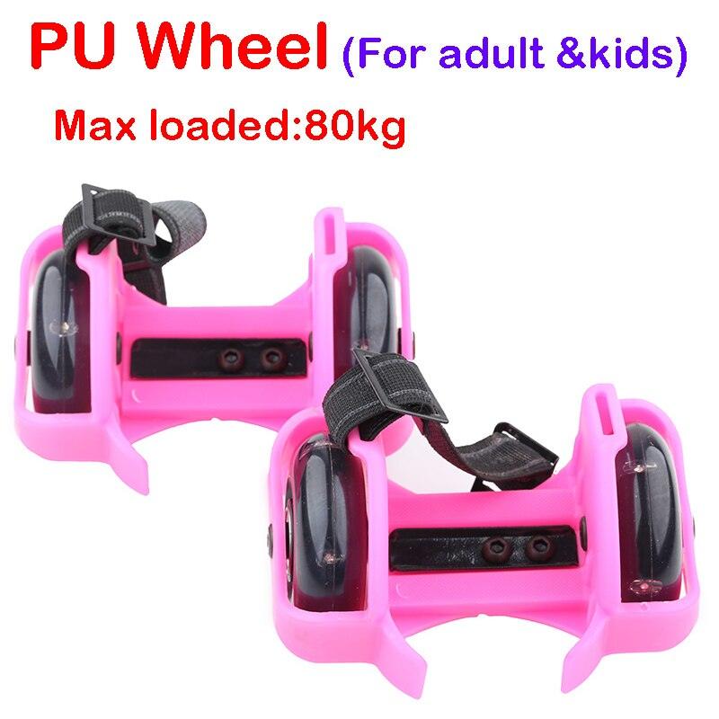 Chaussures à roulettes clignotantes | Rollers pour enfants et adultes 80kg PU Pink