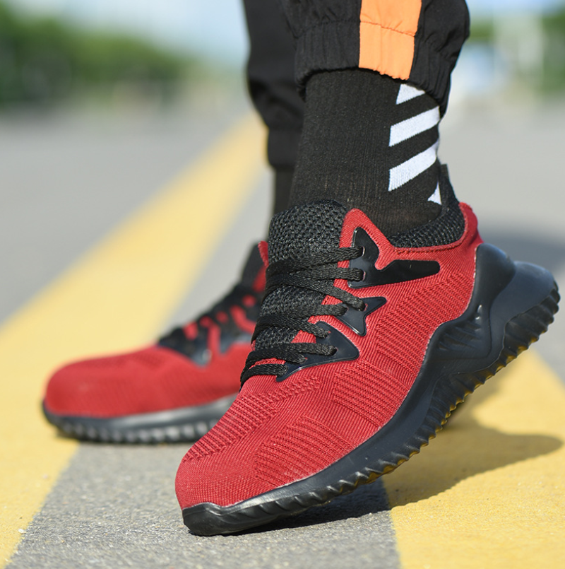 Chaussures de sécurité homme résistantes, légères et respirantes - AOMshop Red