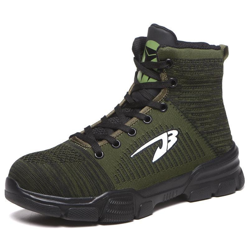 "Chaussures de sécurité indestructibles avec embout en acier pour hommes et femmes" Green
