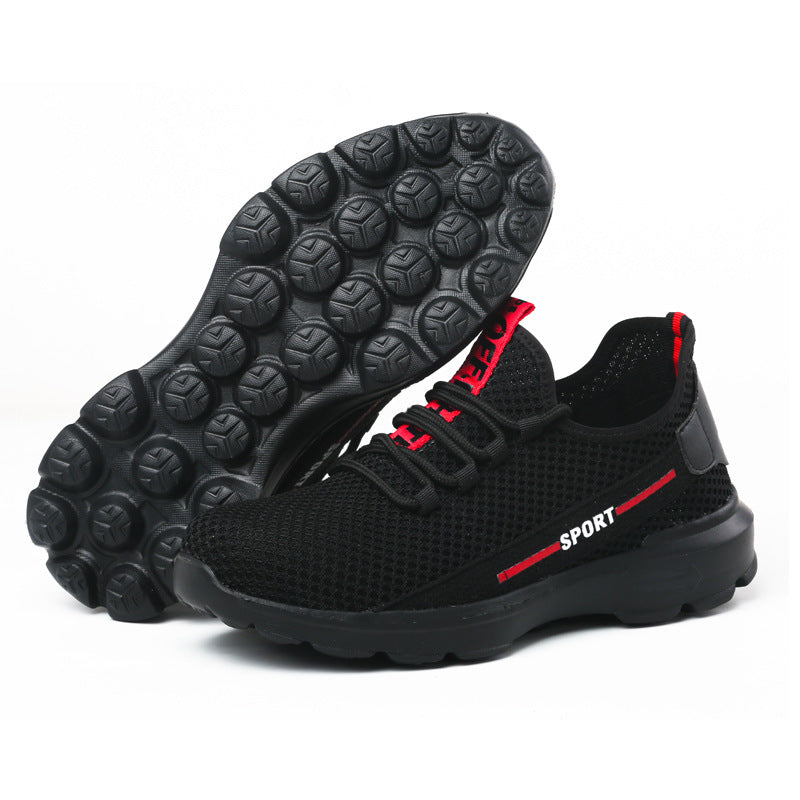 "Chaussures de sécurité légères, respirantes et anti-perforation sur AOMshop" Black