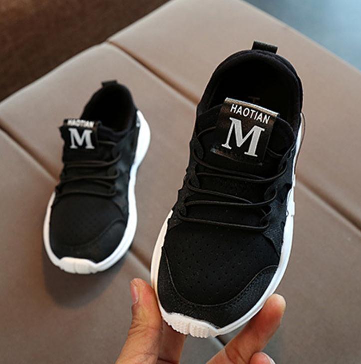 Chaussures de sport pour enfants - Baskets légères et respirantes M Black