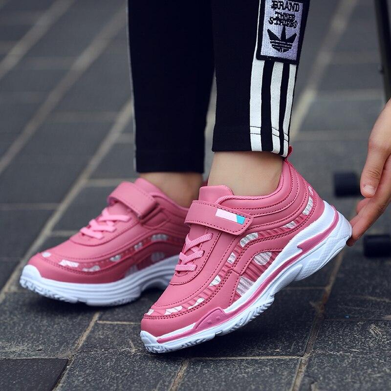 "Chaussures de sport pour filles : baskets enfant rose, antidérapantes et imperméables"