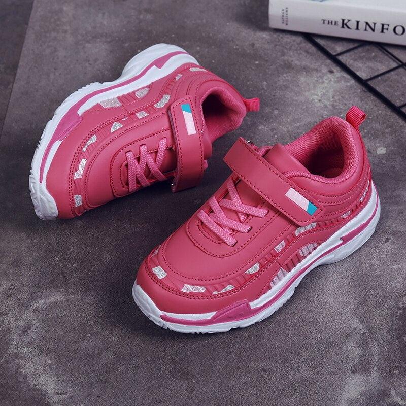 "Chaussures de sport pour filles : baskets enfant rose, antidérapantes et imperméables"