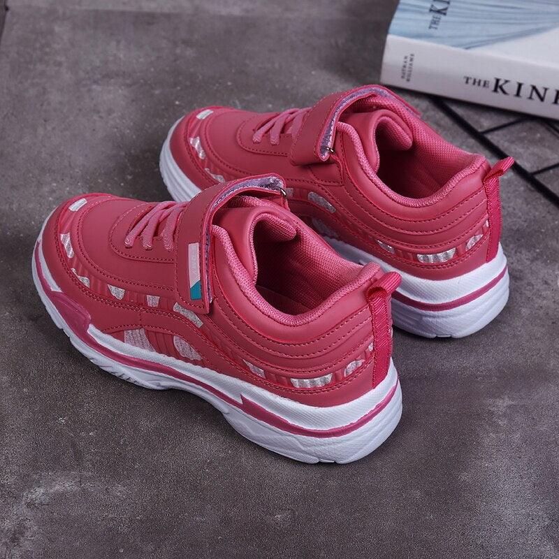 "Chaussures de sport pour filles : baskets enfant rose, antidérapantes et imperméables"