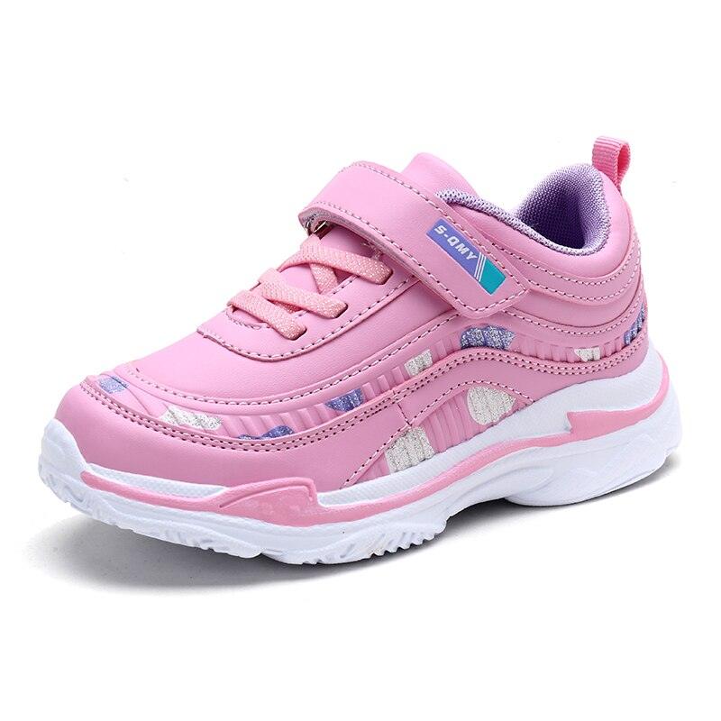 "Chaussures de sport pour filles : baskets enfant rose, antidérapantes et imperméables" Pink