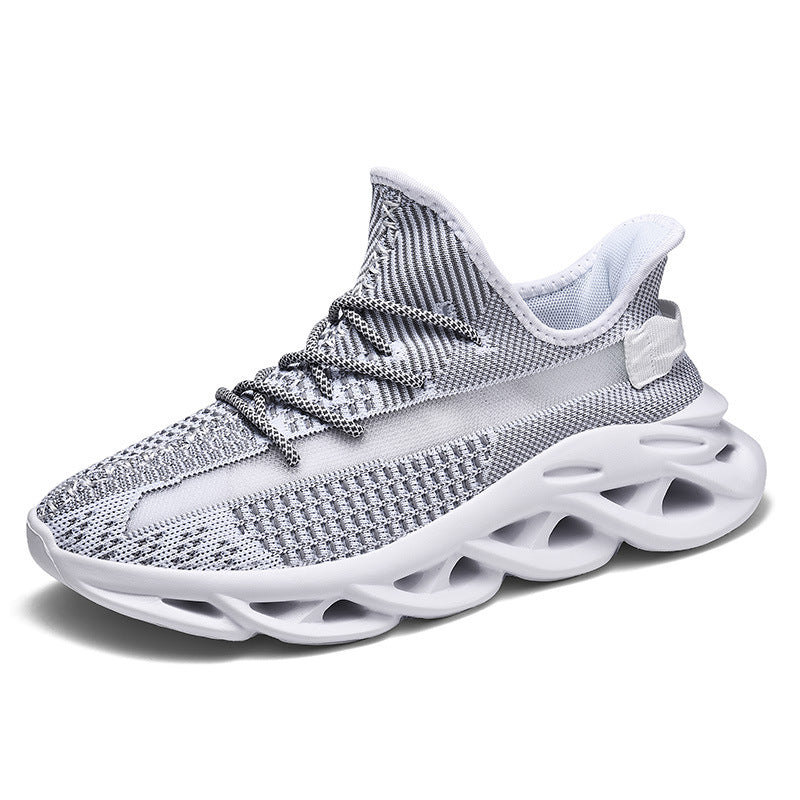 Chaussures de sport pour homme confortables et légères - AOMshop White gray
