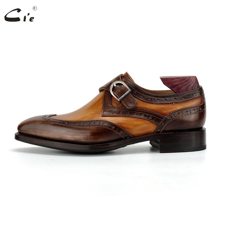Chaussures habillées en cuir pleine fleur Goodyear Welted faites à la main pour homme - MS189