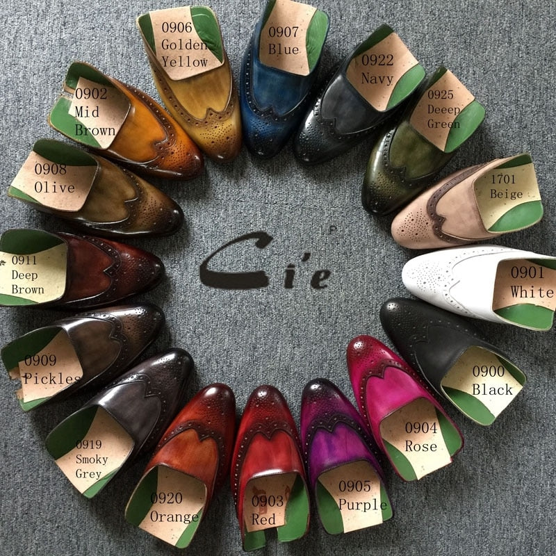 Chaussures habillées en cuir pleine fleur Goodyear Welted faites à la main pour homme - MS189 The Other Color