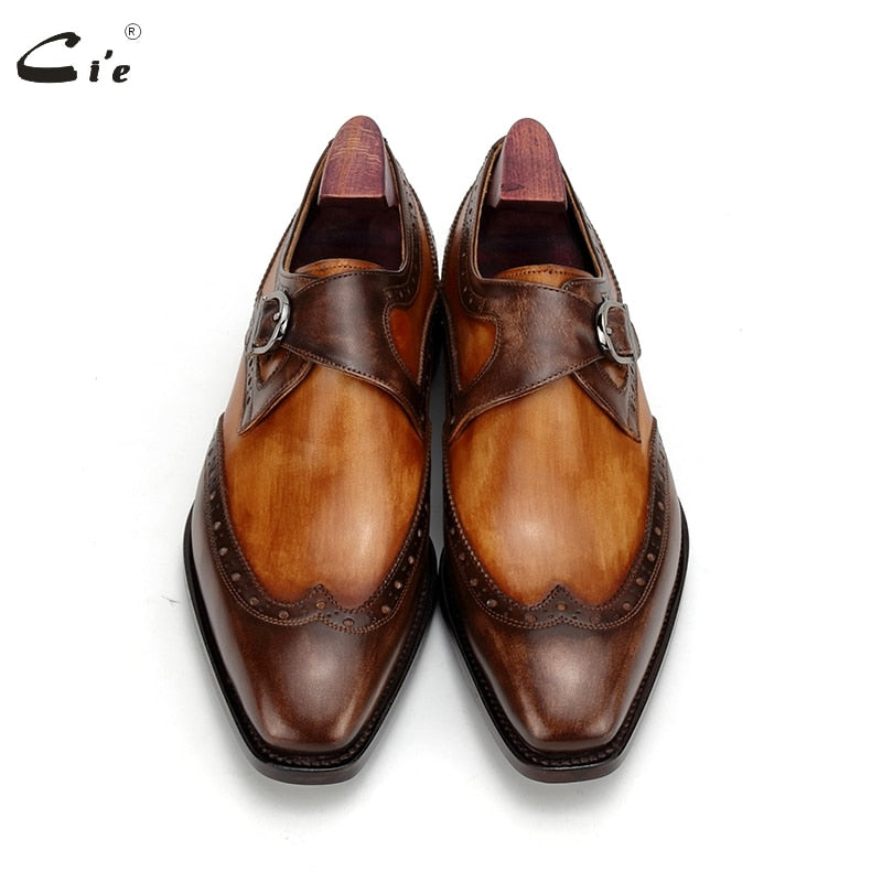 Chaussures habillées en cuir pleine fleur Goodyear Welted faites à la main pour homme - MS189
