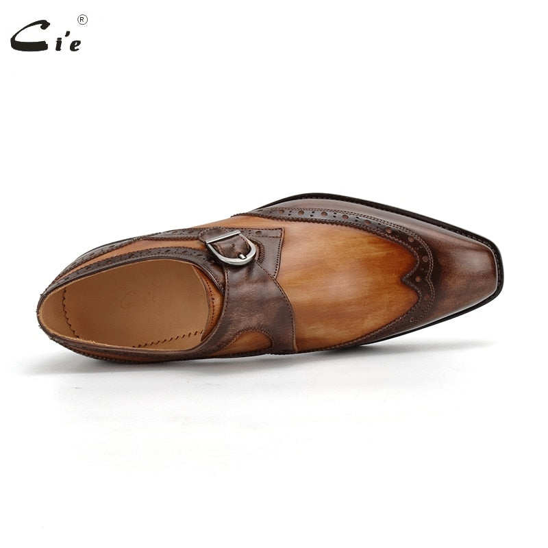 Chaussures habillées en cuir pleine fleur Goodyear Welted faites à la main pour homme - MS189