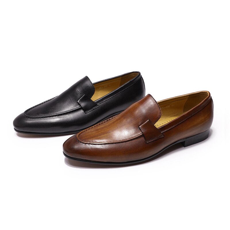 Chaussures pour homme en cuir véritable - Style automne/été 2022