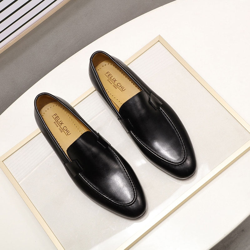 Chaussures pour homme en cuir véritable - Style automne/été 2022
