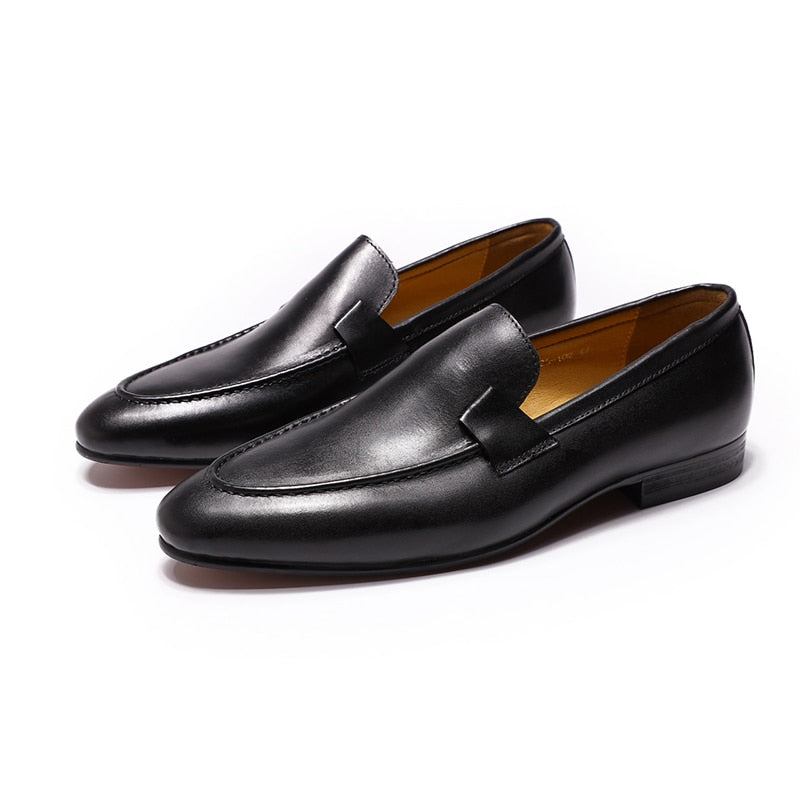 Chaussures pour homme en cuir véritable - Style automne/été 2022 Black