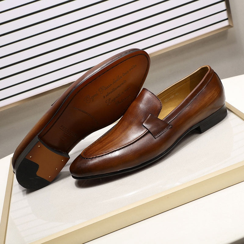 Chaussures pour homme en cuir véritable - Style automne/été 2022