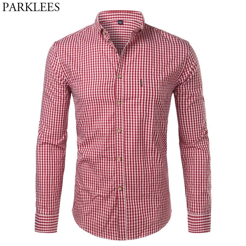 Chemise Homme Plaid en Coton pour le Travail et les Affaires | Slim Fit 2022