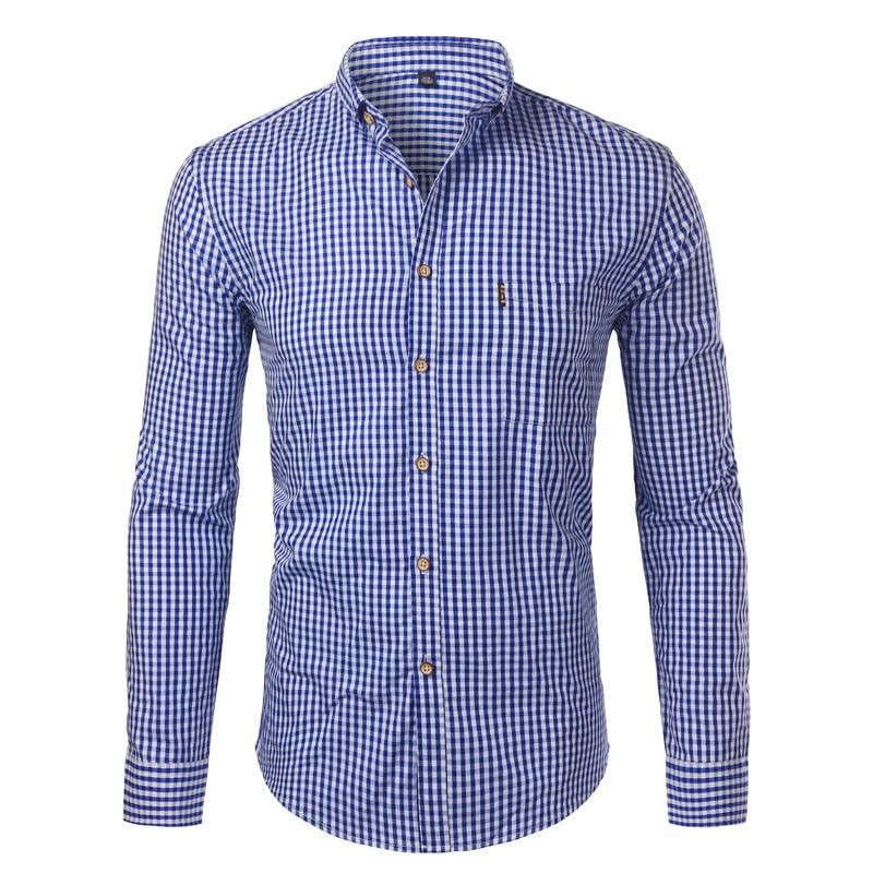 Chemise Homme Plaid en Coton pour le Travail et les Affaires | Slim Fit 2022