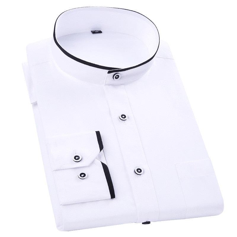 "Chemise pour hommes style chinois avec col mandarin"