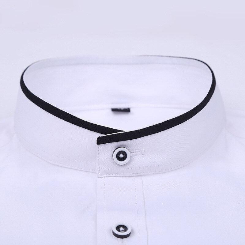 "Chemise pour hommes style chinois avec col mandarin"