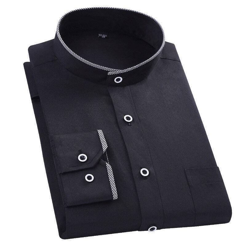"Chemise pour hommes style chinois avec col mandarin"