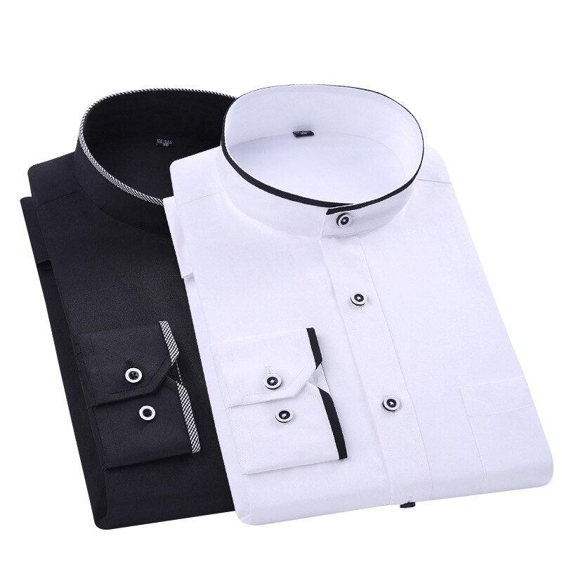 "Chemise pour hommes style chinois avec col mandarin"