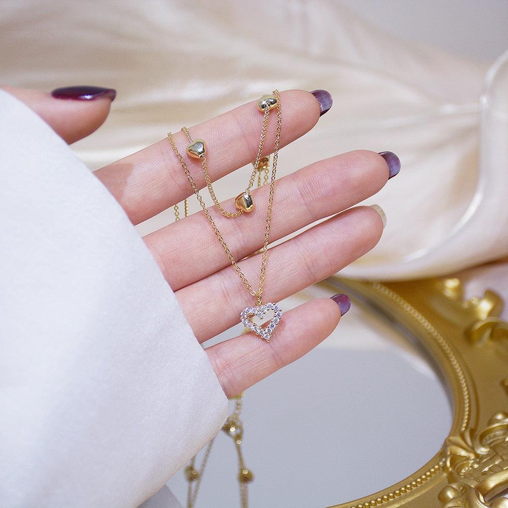 Coeur Collier Brillant